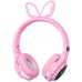 Kids Wireless Headphones, Boys Bluetooth Headset Adjustable Headband with Mic, Stereo Sound Childrens Bluetooth Headphones Over Ear for School Home, Travel (3.5mm Jack Audio Cable Included) (Pink)