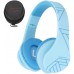 PowerLocus Kids Headphones Over-Ear, Bluetooth Wireless Headphones for Kids,with Microphone, Safe 85DB Volume Limited, Foldable with Carry Case, Audio Cable, Micro SD mode for Online Classes,PC,Phones