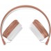 Delton Chroma Wired Headphones with Microphone, Wired On-Ear Headphones with in-Line Mic - 3.5MM Jack, Foldable, Lightweight for iOS and Android Smartphones, Laptops, PC, MP3 (Chroma Rose Gold)