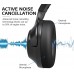 REETEC Hybrid Active Noise-Canceling Headphones Wireless Over Ear Headset Bluetooth V5.0, 30H Playtime Comfortable Fit for Laptop Travel/Work,Blue