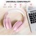 RORSOU R10 On-Ear Headphones with Microphone, Lightweight Folding Stereo Bass Headphones with 1.5M No-Tangle Cord, Portable Wired Headphones for Smartphone Tablet Computer MP3 / 4 (Black)