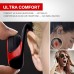 Small Bluetooth Headphones Wrap Around Head - Sports Wireless Headset with Built in Microphone and Crystal-Clear Sound, Foldable and Carried in The Purse, and 12-Hour Battery Life, Blue
